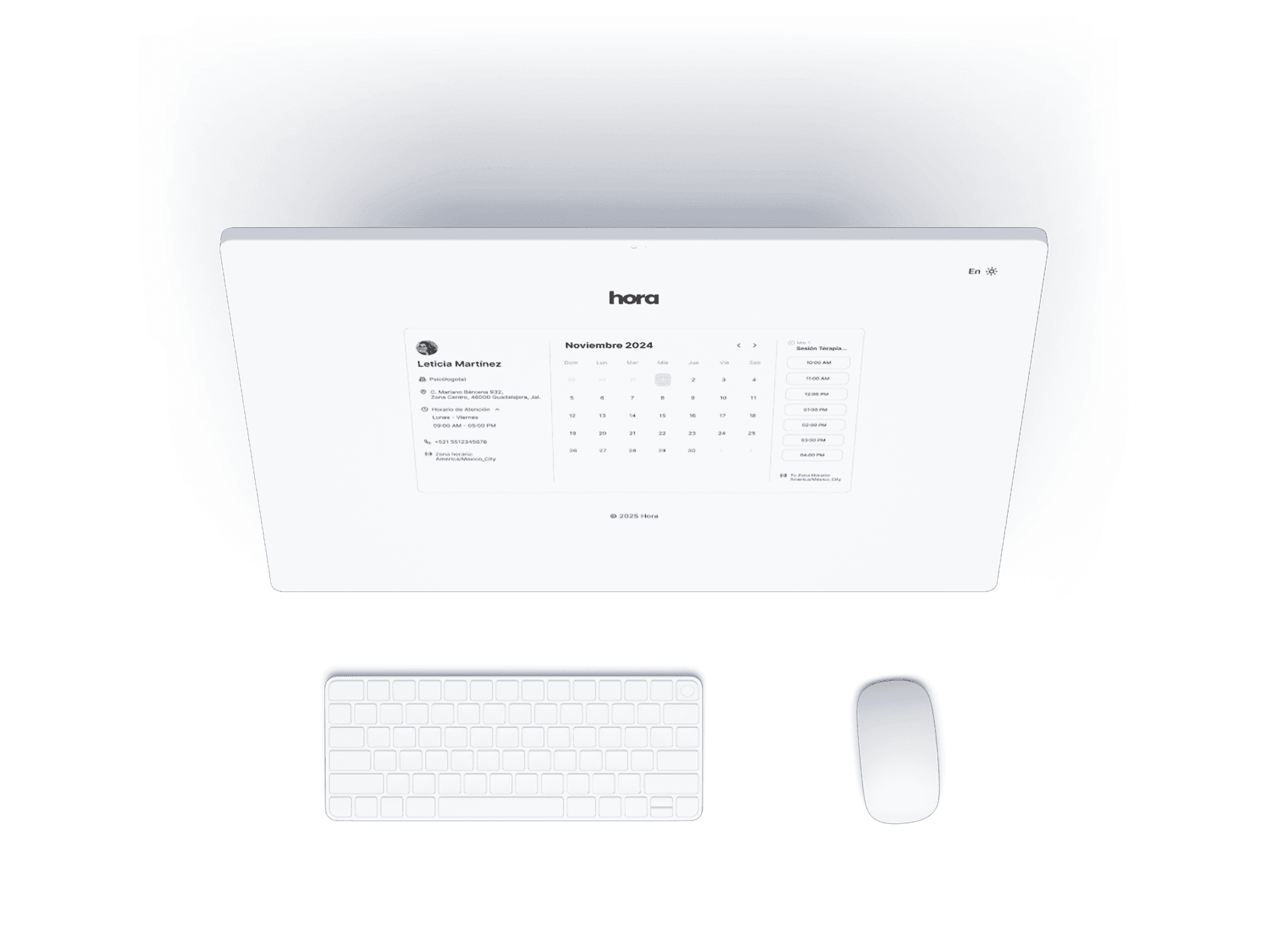 Hora App en una Mac